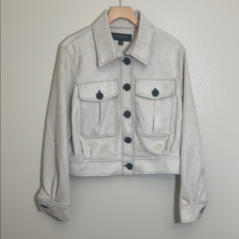 Marc New York Andrew Marc Cream Button Up Jacket